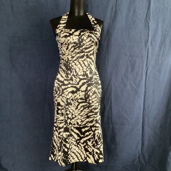 Donna Ricco Dresses & Skirts - Donna Ricco Dress – Halter-Style – Black & Ivory Pattern – Sz 6